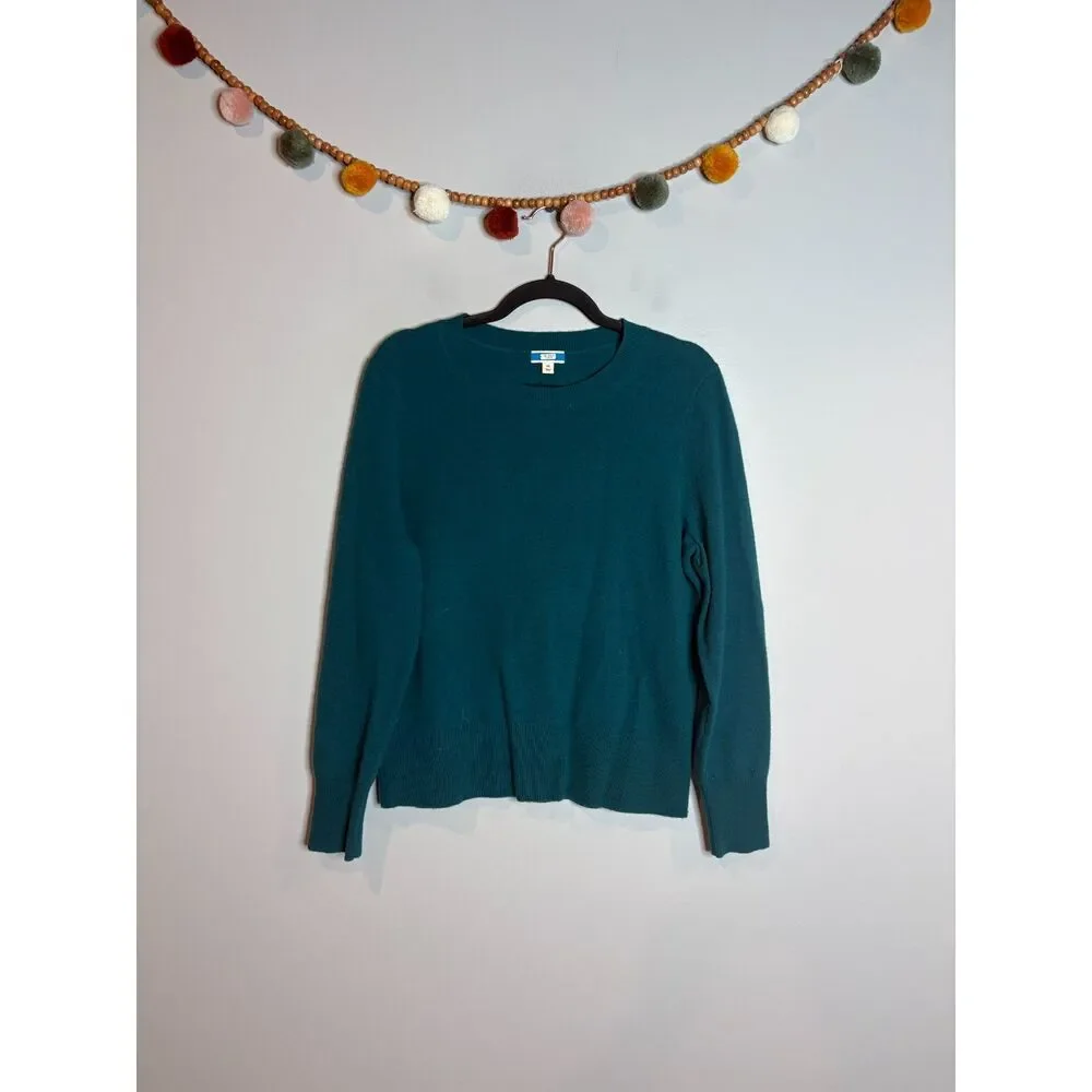 J. Crew teal cashmere sweater